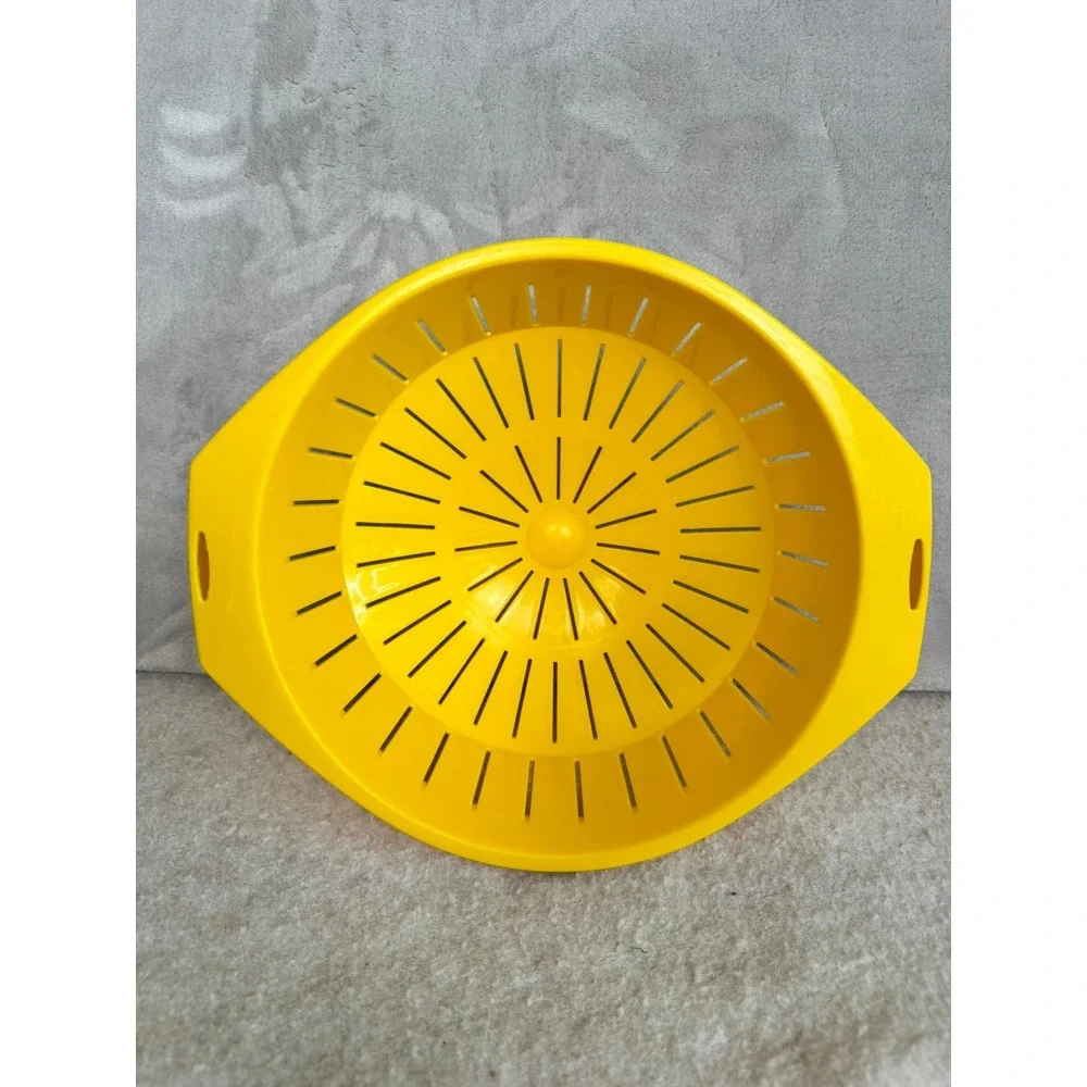 Yellow‎ Plastic Strainer Colander Bowl Kitchen Gadget Draining Basket